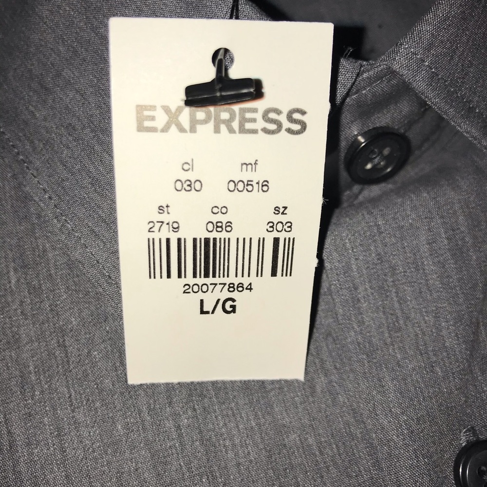 New! Express Men’s Fitted Dress Shirt - Picture 4 of 4